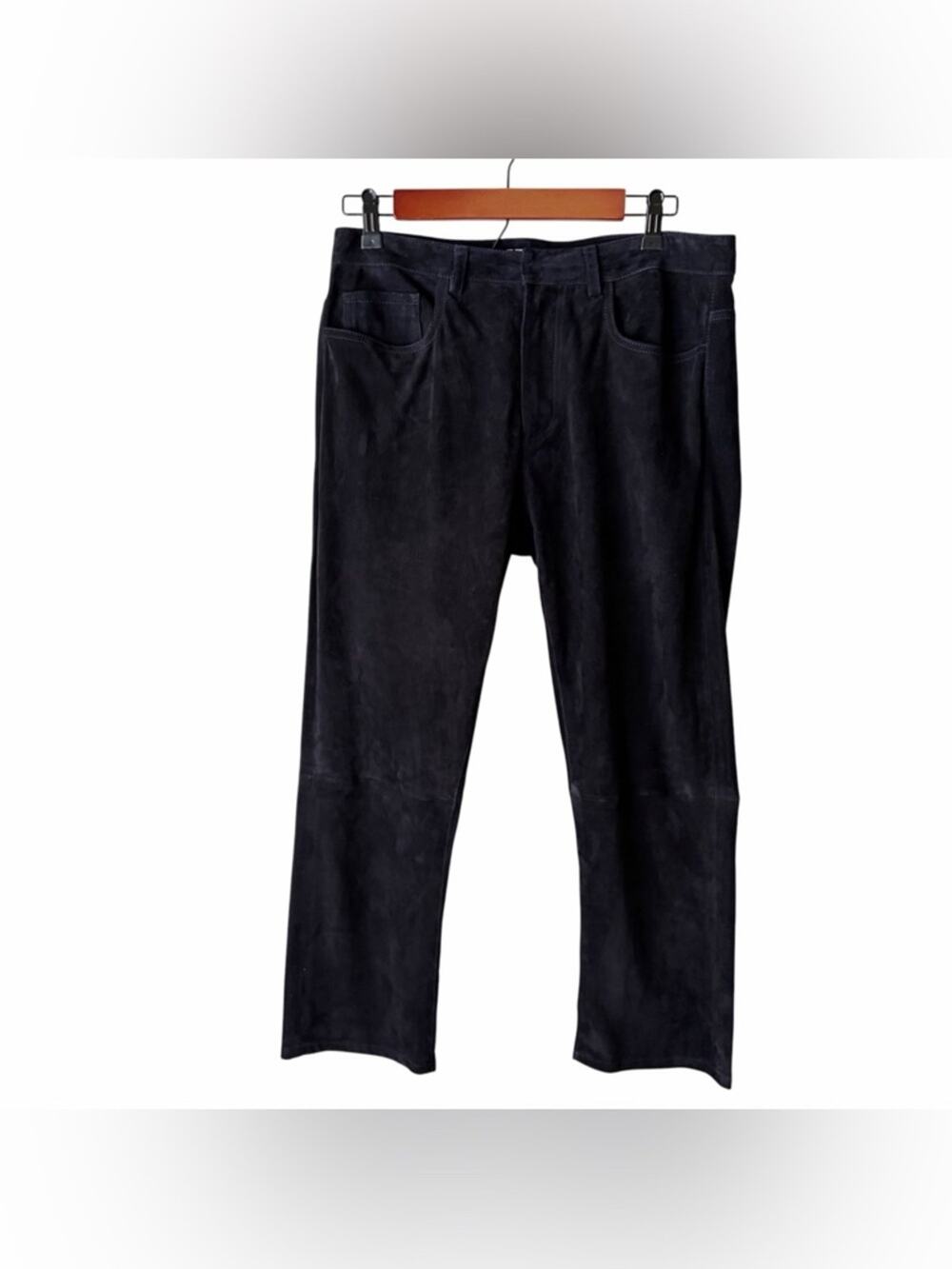 Ines & Marechal | Genuine Lamb Leather Cropped Pants Black 8-10